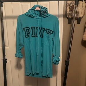 PINK Victoria's Secret Teal Hoodie
